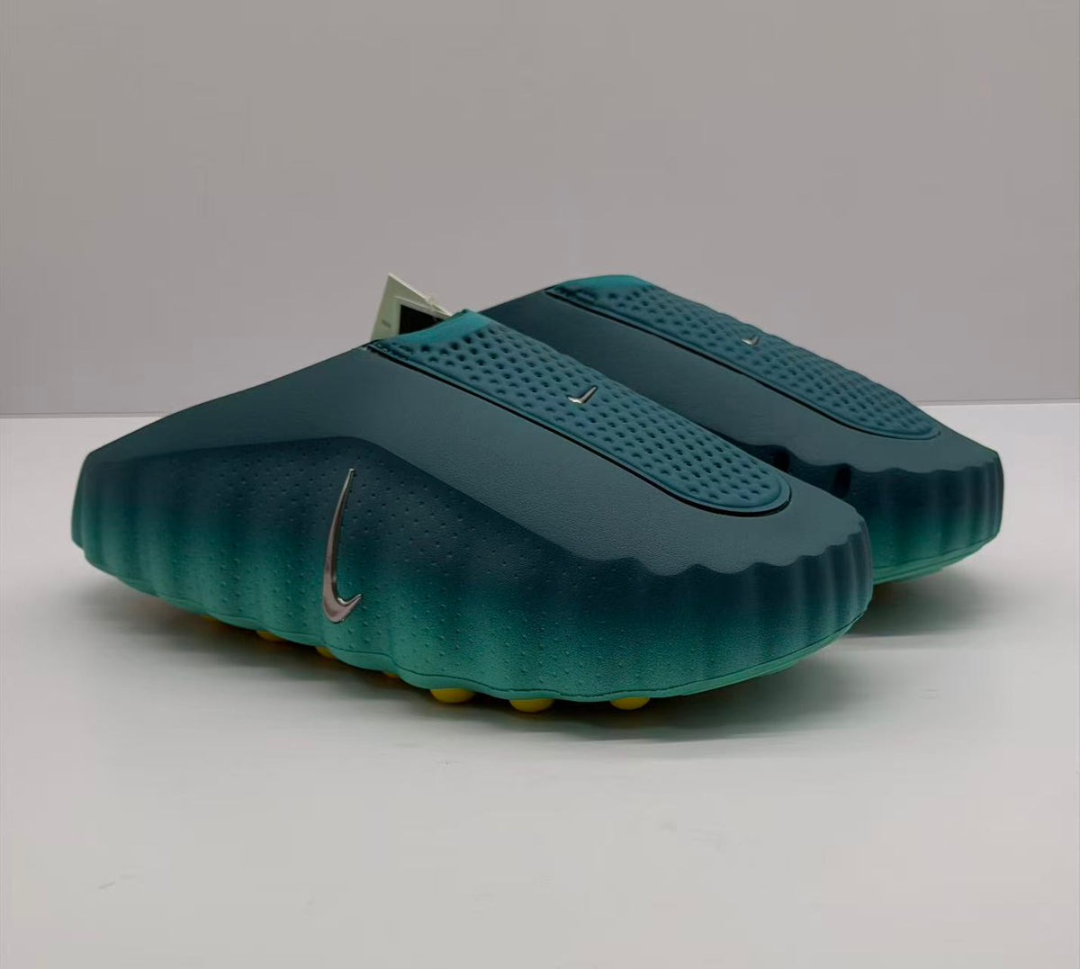 Nike Green and Yellow Slide Sandals