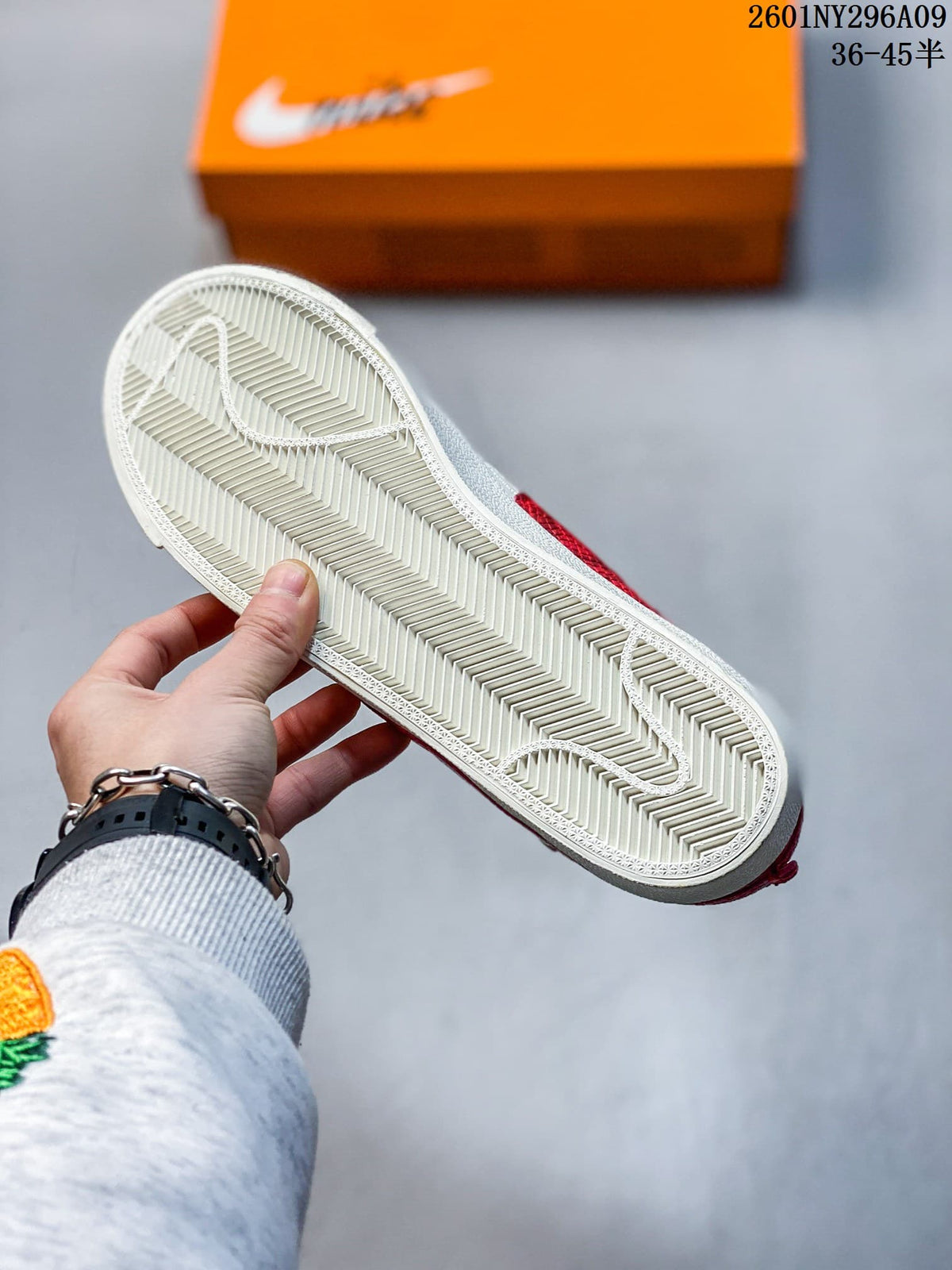 Nike Blazer Low ’77 Jumbo White Red Sneakers 2601NY296A09
