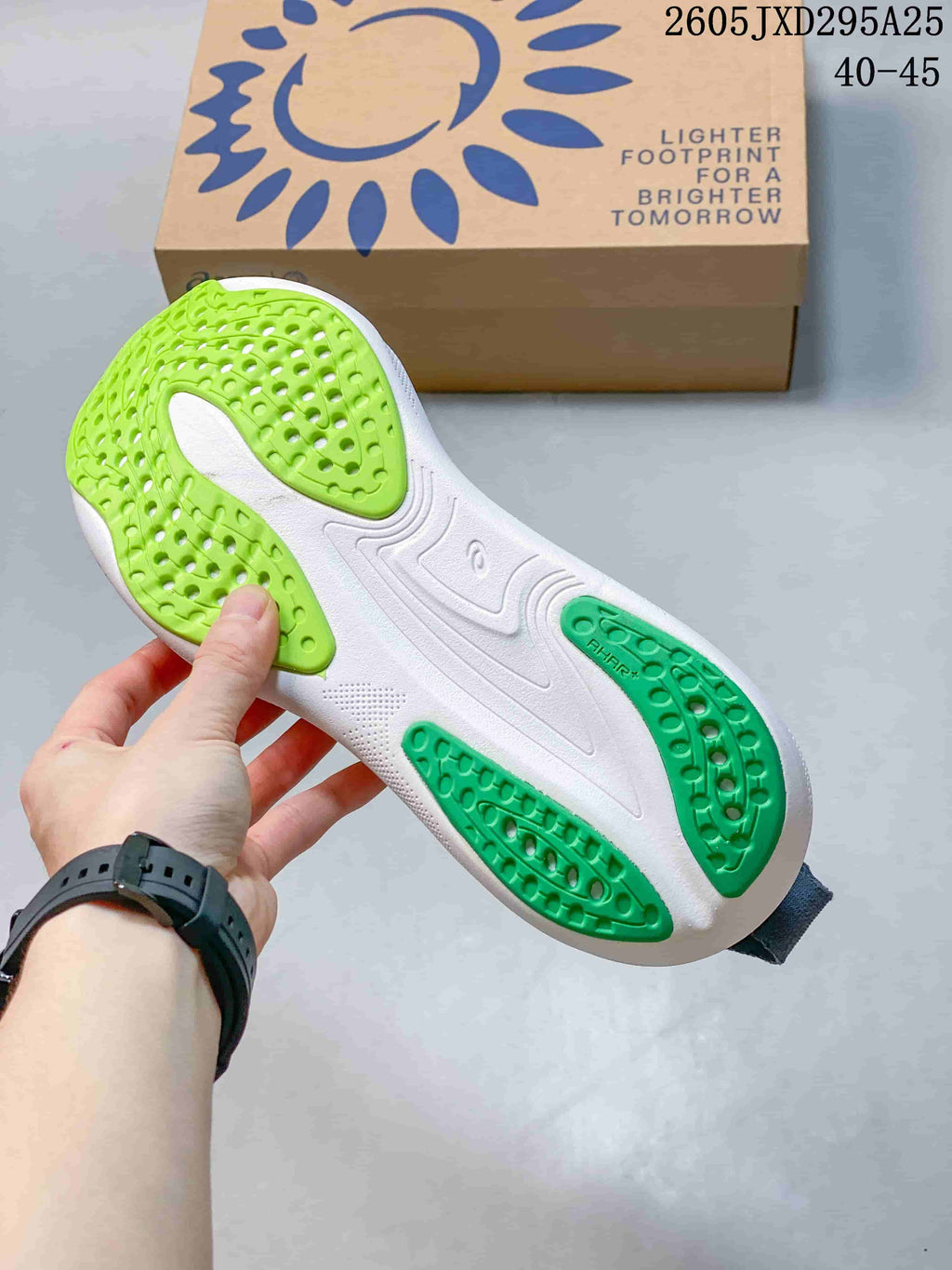 ASICS Running Shoes, Dark Gray and Lime Green