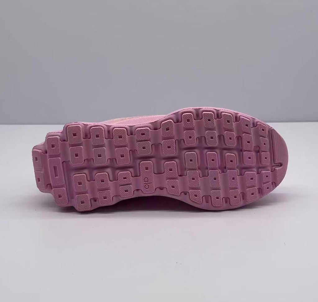 Alo Pink Knit Low-Top Sneakers