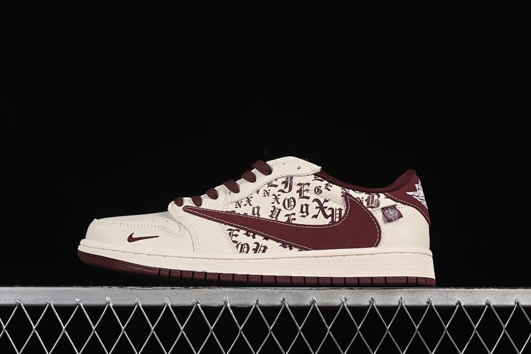 Air Jordan 1 Low OG SP Travis Scott Fragment Style Sneakers