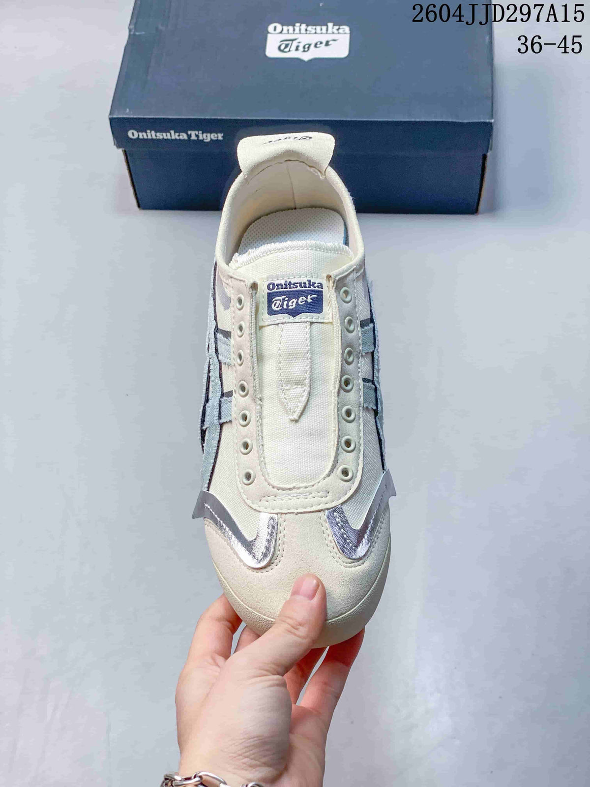 Onitsuka Tiger Mexico 66 Slip-On Sneakers Cream Blue JD297A15