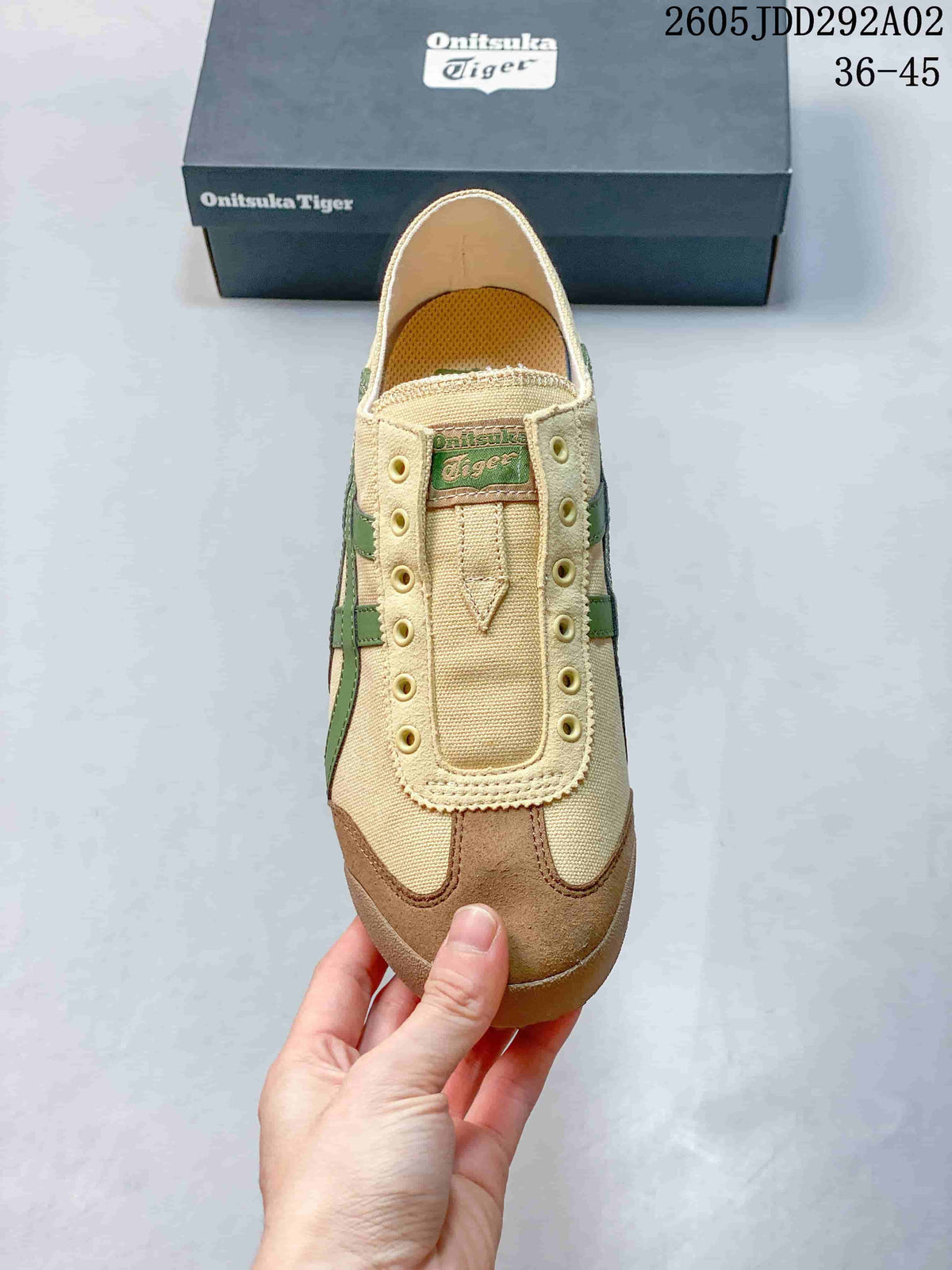 Onitsuka Tiger Mexico 66 Slip-On Sneakers Beige Green 2605JDD292A02