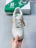 Nike Air Force 1 Brazil-Inspired White Green Yellow Sneakers