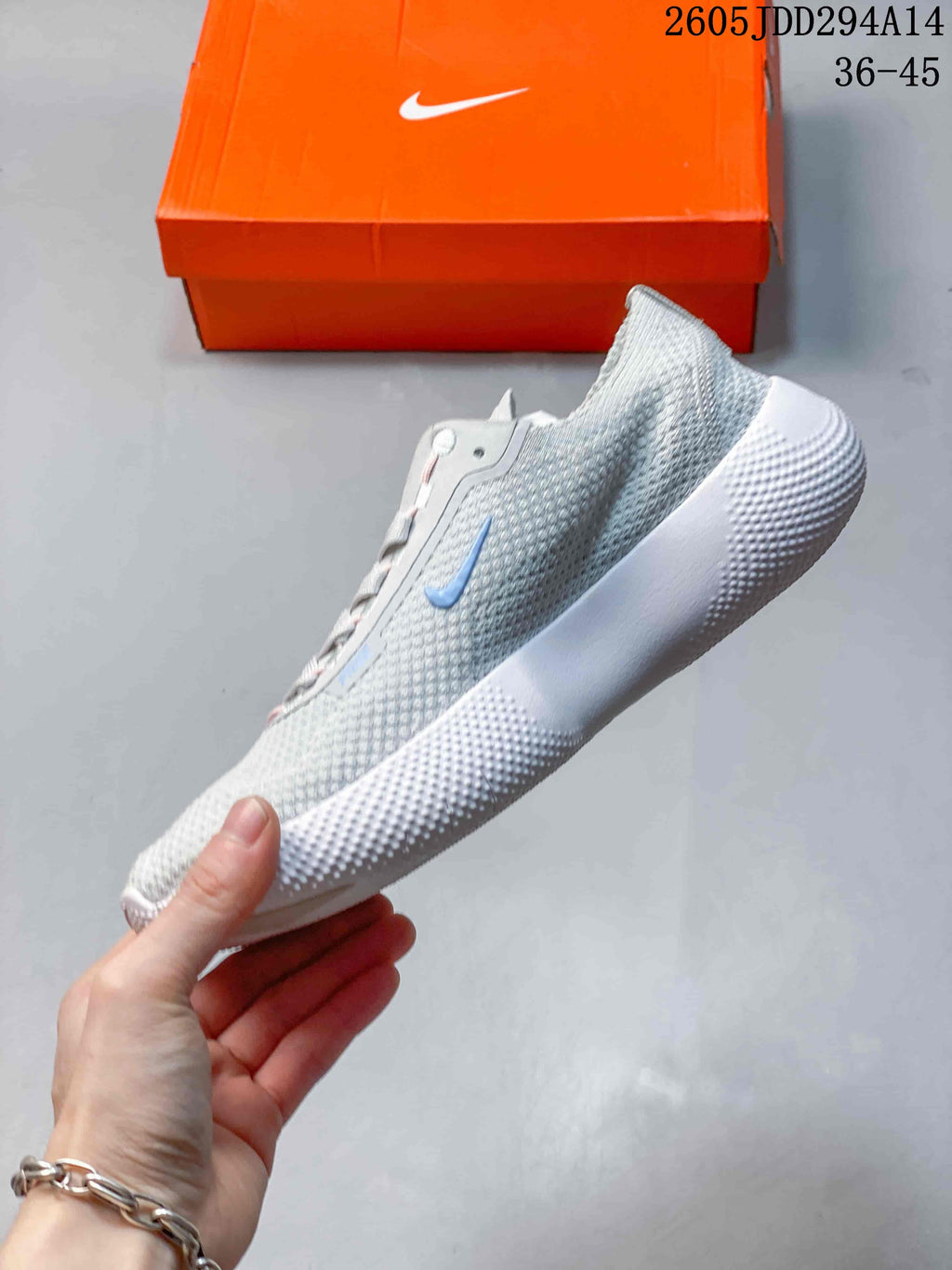 Nike Free 2025 Knit Running Sneakers Light Gray JDD294A14