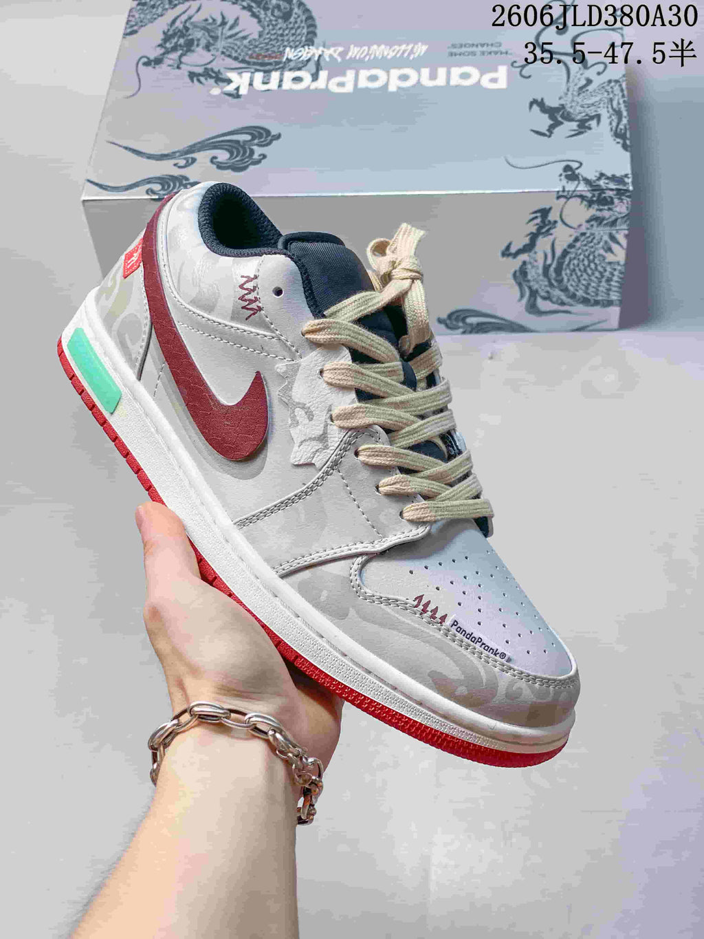 Air Jordan 1 Low Panda Prank Graphic Sneakers
