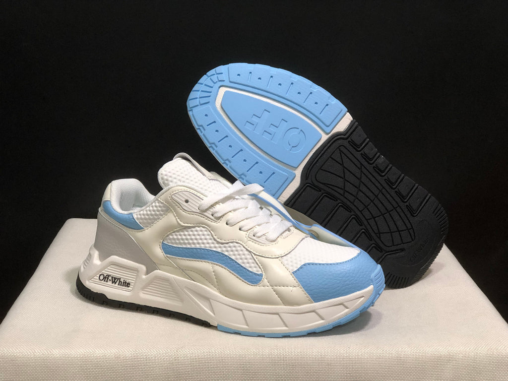 Off-White Low-Top Sneakers White and Sky Blue OWIA285F23LEA001
