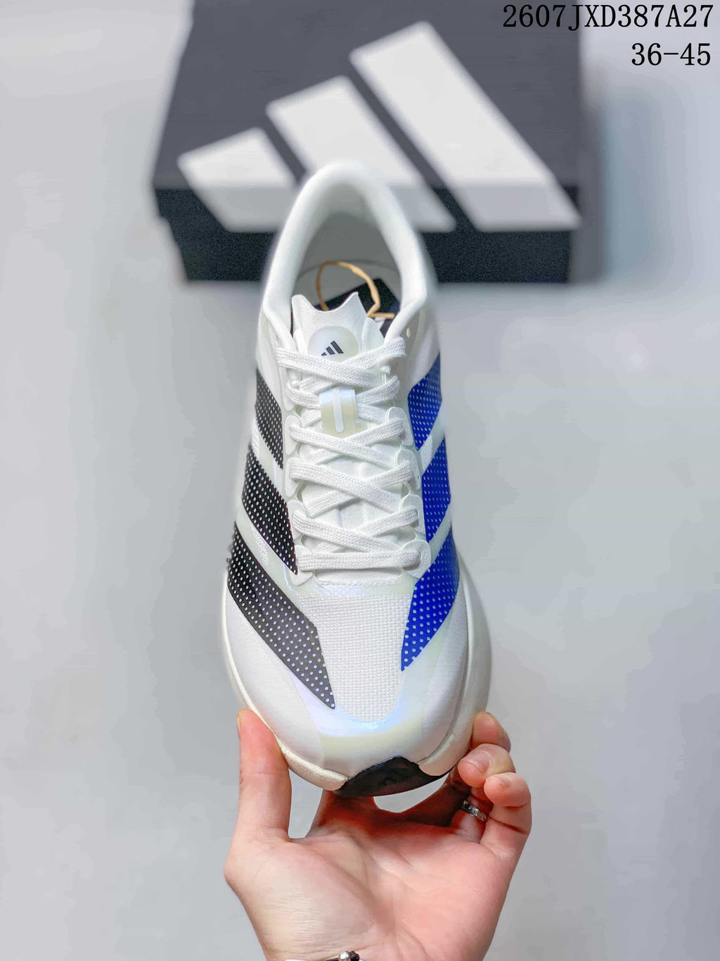 adidas Adizero Evo SL ATR Running Sneakers White Blue Black