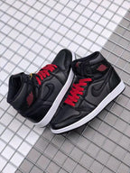 Air Jordan 1 High OG Black Satin Black Red Sneakers