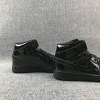 Air Jordan 1 Mid Black Patent Sneakers BQ6472-002