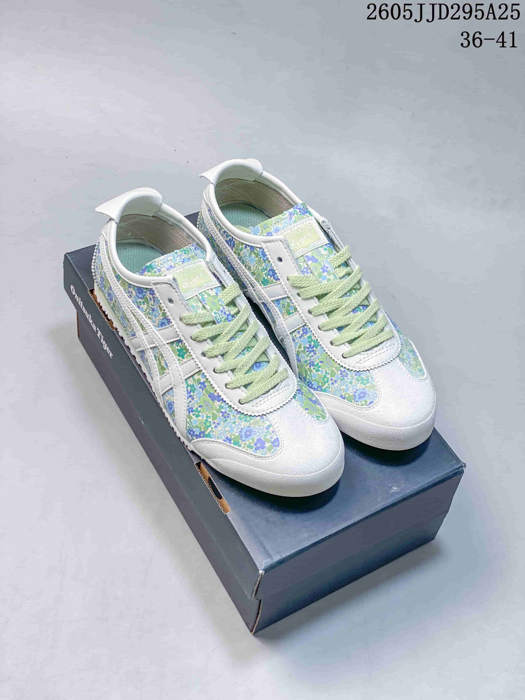 Onitsuka Tiger Floral Low-Top Sneakers Green Blue TD295A25