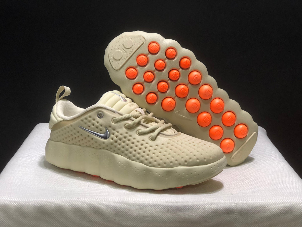 Nike Mind 002 Cream Training Sneakers Orange Accents