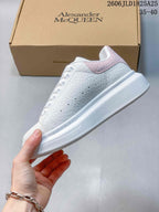 Alexander McQueen Oversized Platform Sneakers, White and Pink