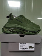 Balenciaga Triple S Clear Sole Sneakers Army Green 544351