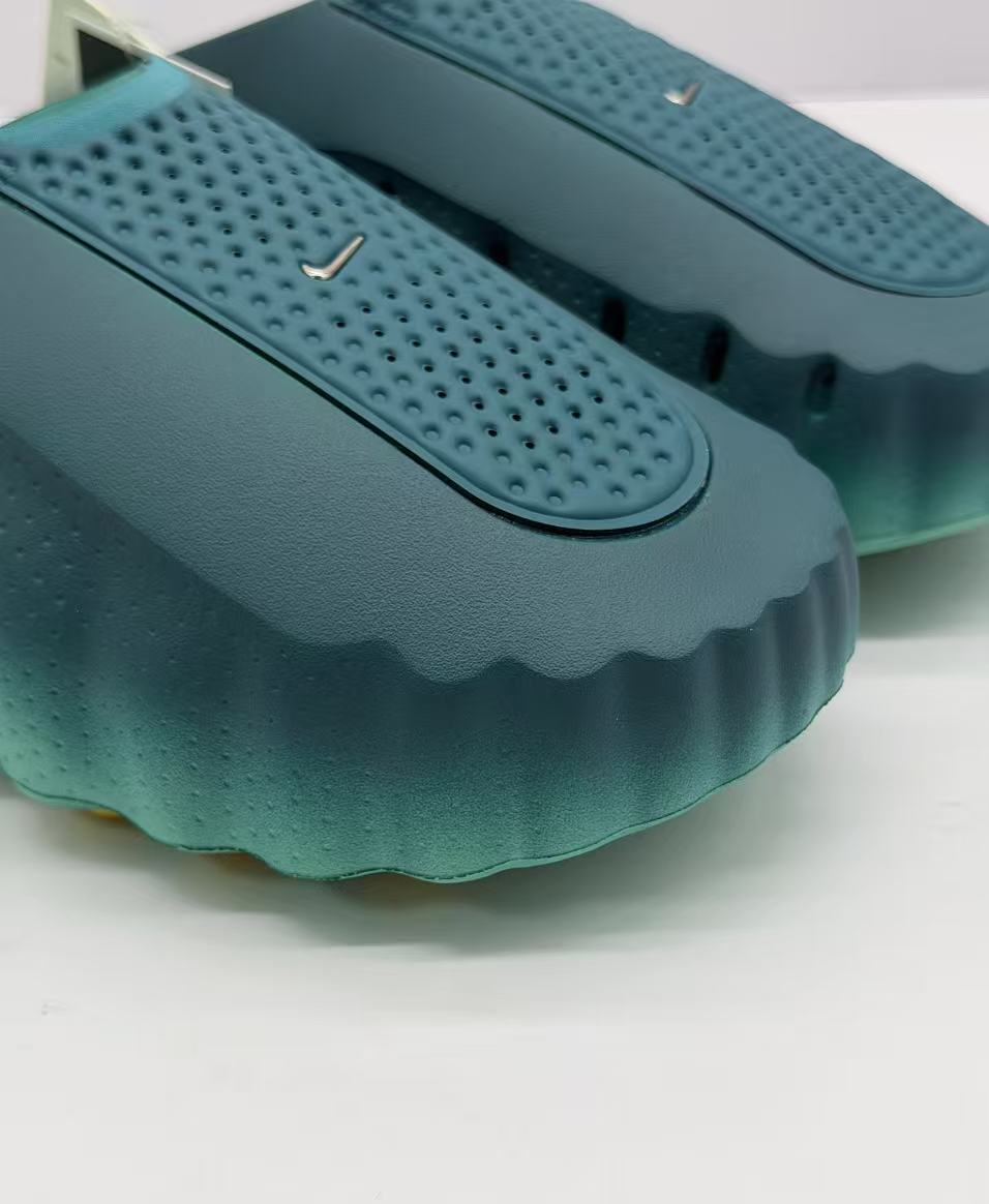 Nike Green and Yellow Slide Sandals