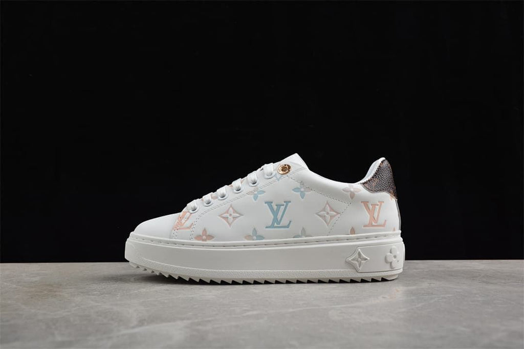 Louis Vuitton Time Out Low Top Platform Sneaker, White Multicolor