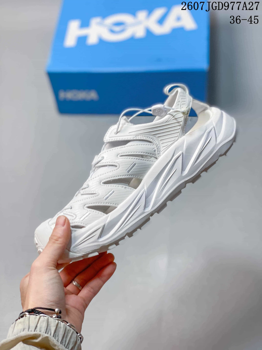 HOKA Hopara OG White Outdoor Sandals