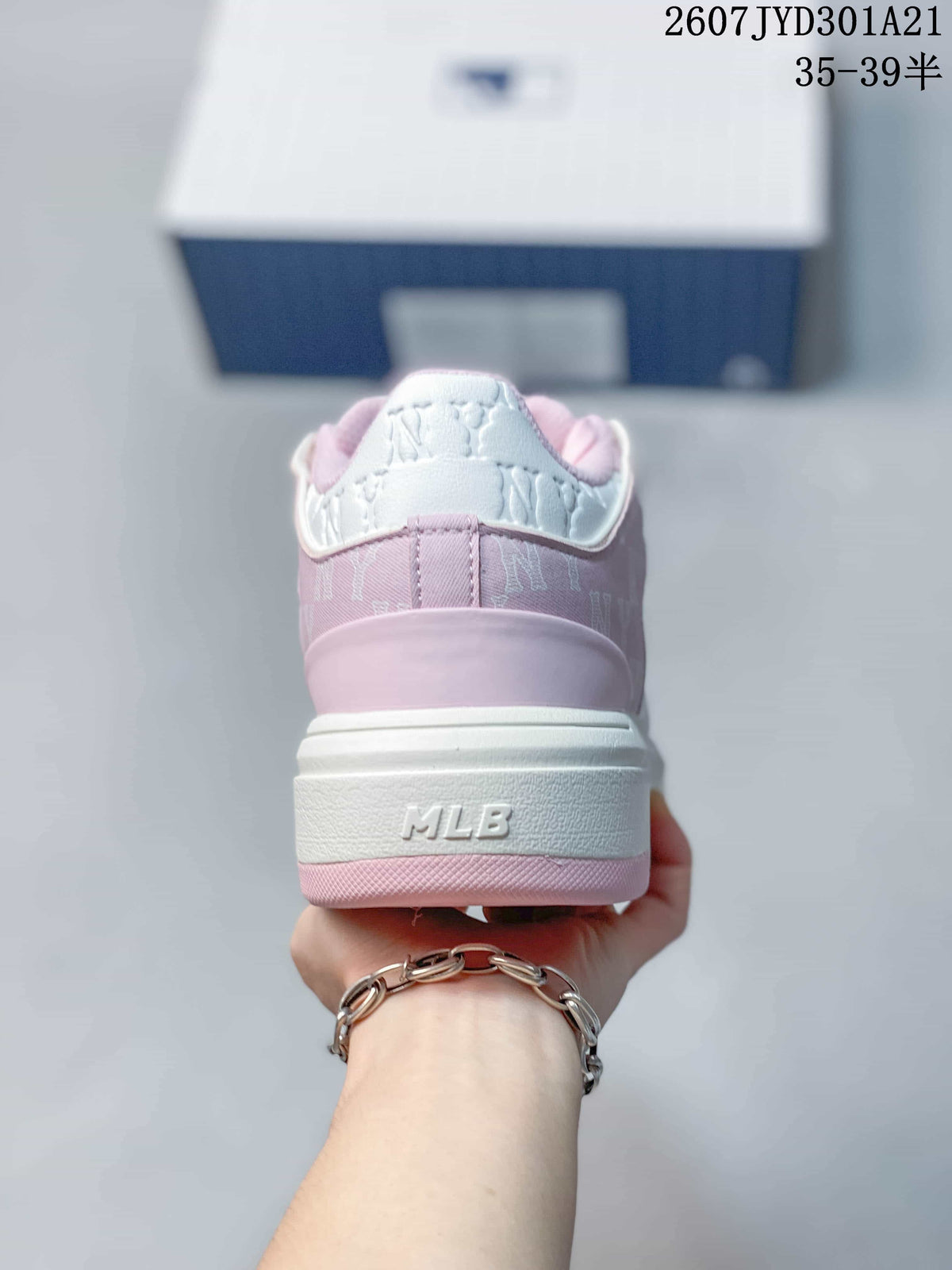 MLB New York Yankees Pink White High-Top Sneakers 2607JYD301A21
