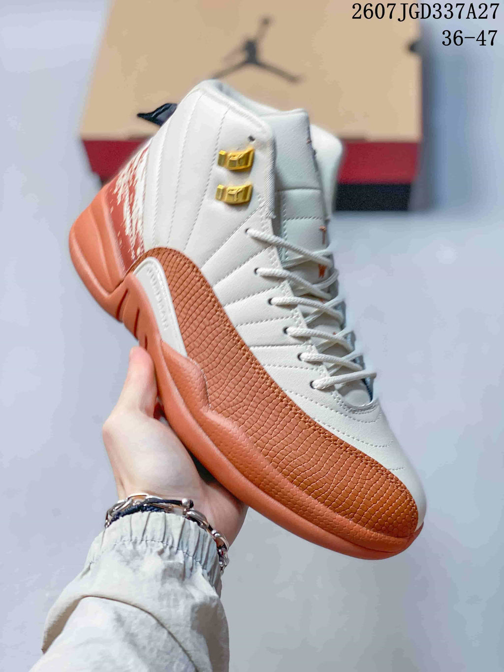 Nike Air Jordan 12 Sneakers White Orange CT8013-116