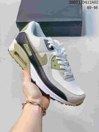 Nike Air Max 90 Retro Sneakers in White and Olive