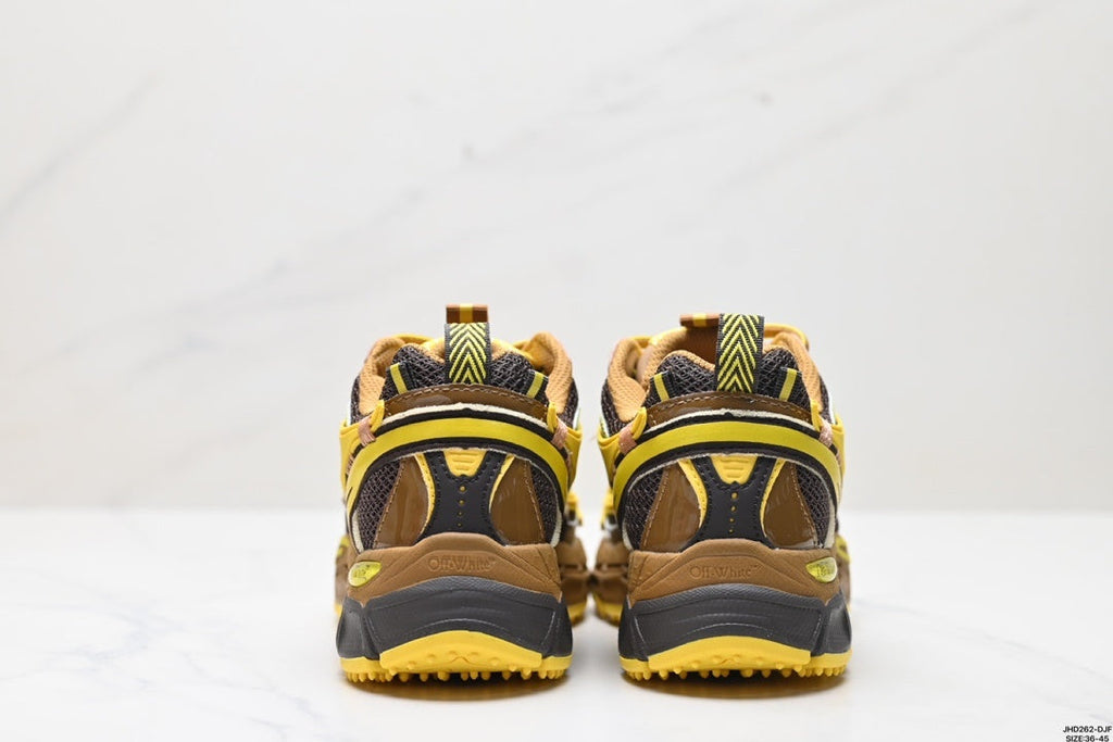 Off-White Be Right Back Casual Sneakers Yellow Brown Green