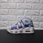 Nike Air More Uptempo Sunset Sneakers in Lavender and Blue