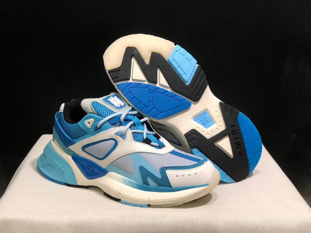 AMIRI MA Runner Sneakers Blue and White