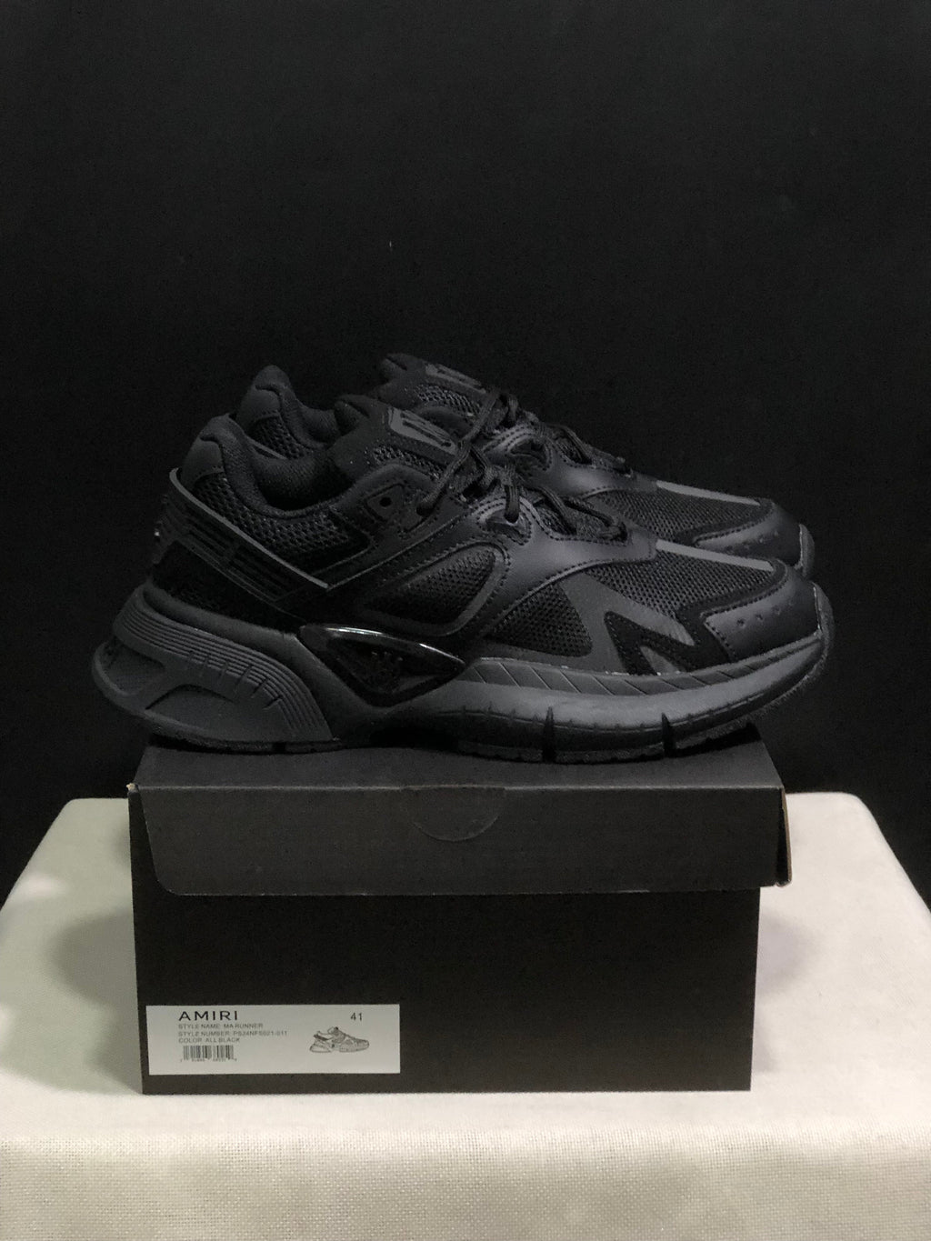 AMIRI MA Runner Black Leather Sneakers