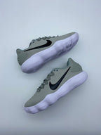 Nike Grey and White Low-Top Sneakers