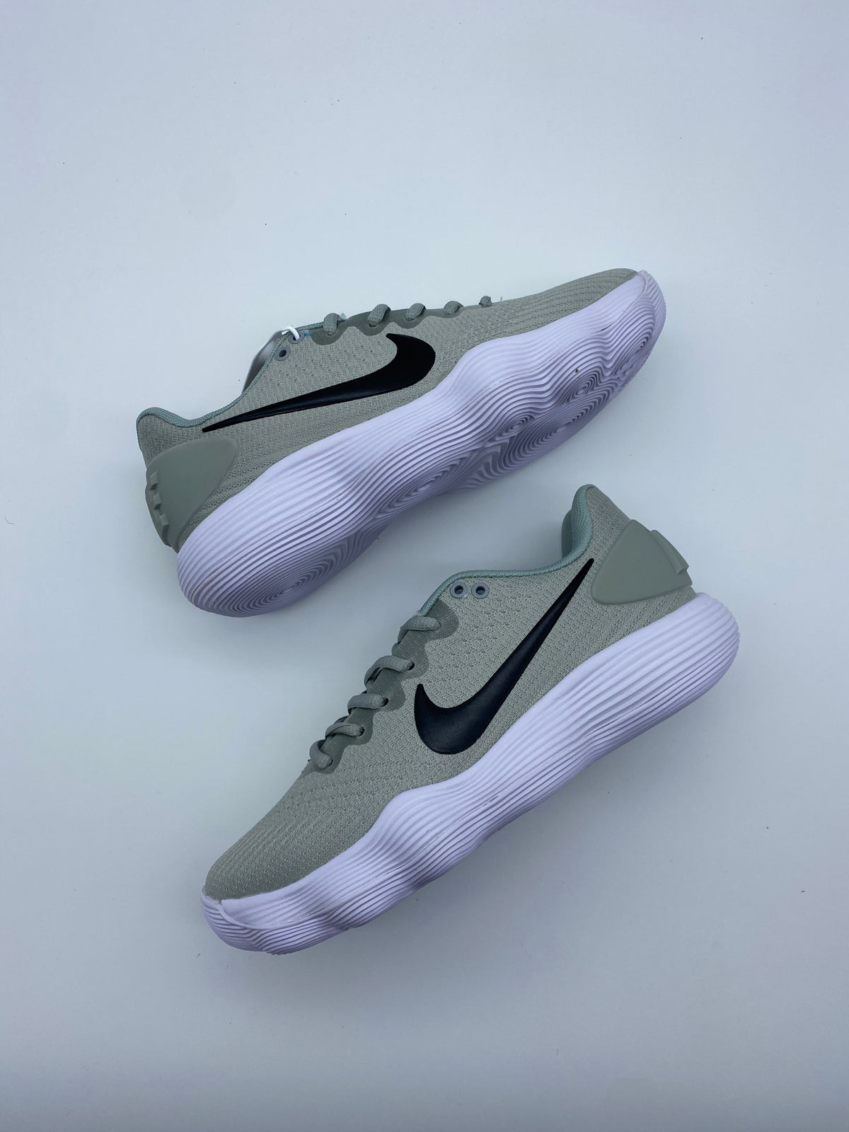 Nike Grey and White Low-Top Sneakers