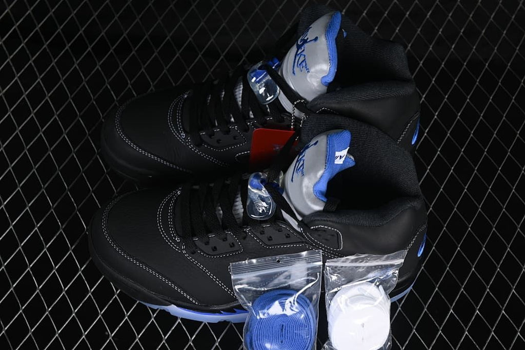 Awake NY x Air Jordan 5 Sneakers Black and Blue