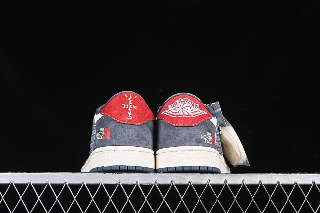 Jordan 1 Low OG SP Low-Top Sneakers in Grey, White and Red