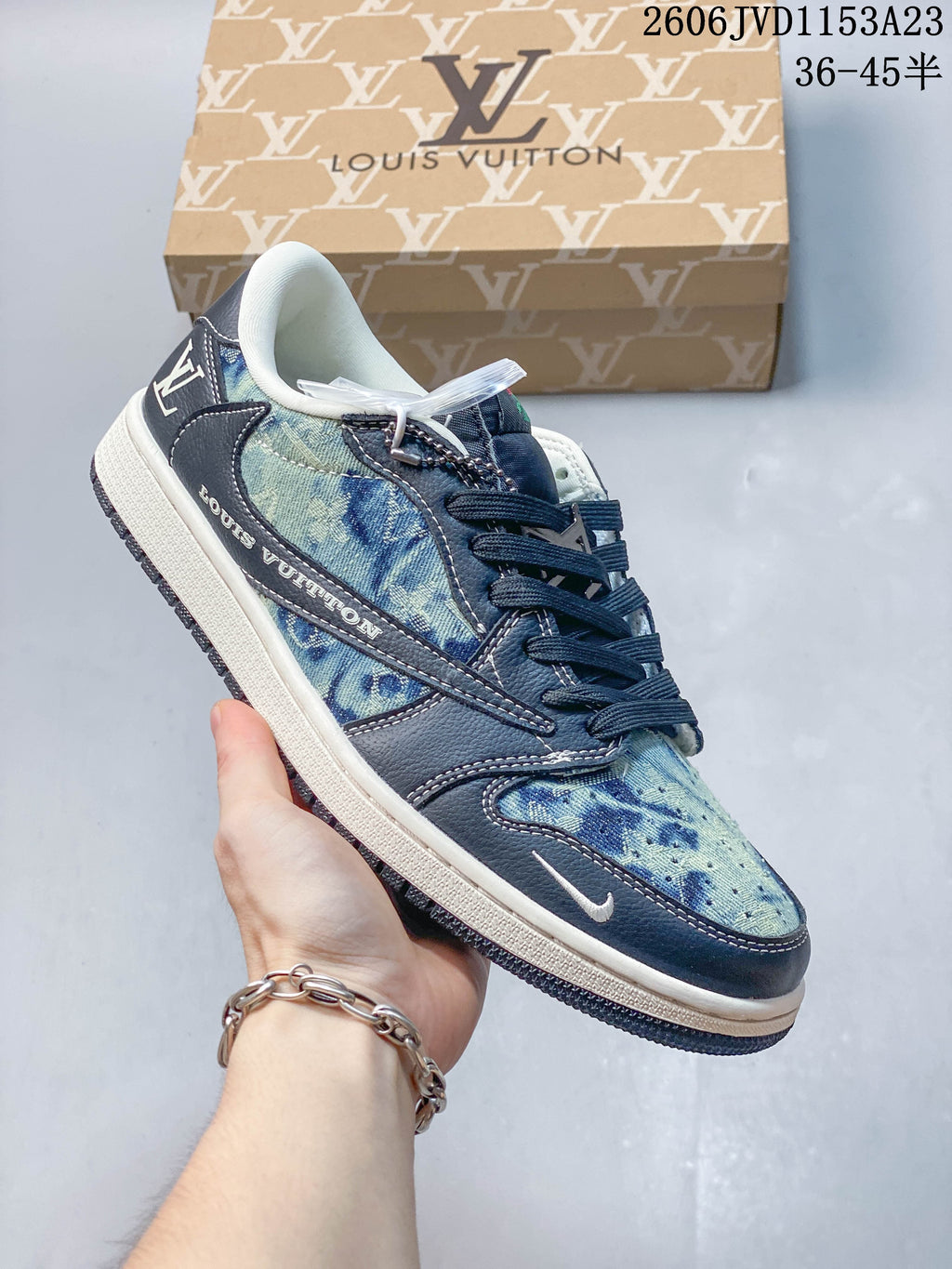 Jordan Air Jordan 1 Low Blue Pattern Sneakers