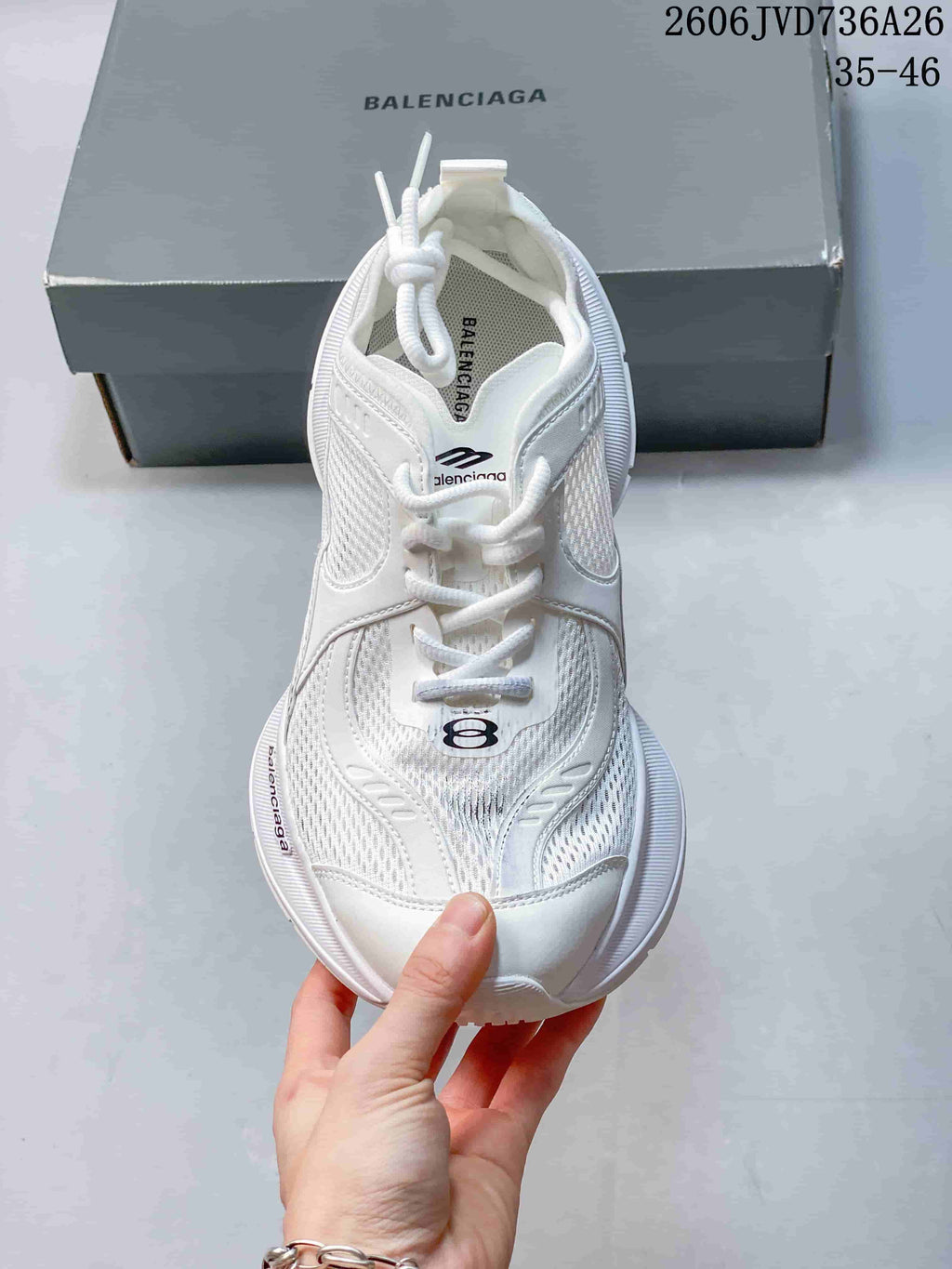 Balenciaga Circuit White Mesh Sneakers
