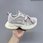 GG-CC Chunky Platform Sneakers in Gray and Pink