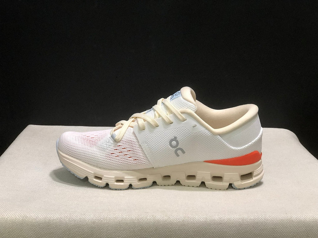On Cloud X 4 Ivory Salmon Running Sneakers