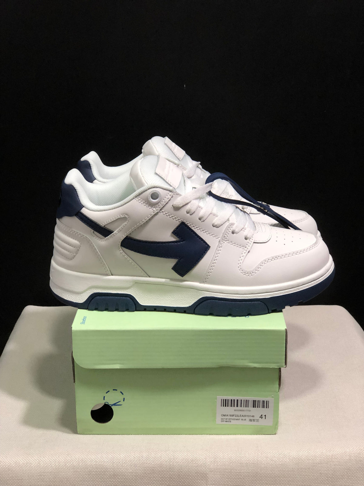 Off-White Out Of Office Low-Top Sneakers White and Navy