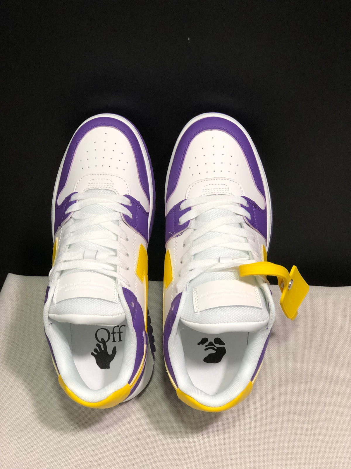 Off-White Out Of Office Low-Top Sneakers White Purple Yellow