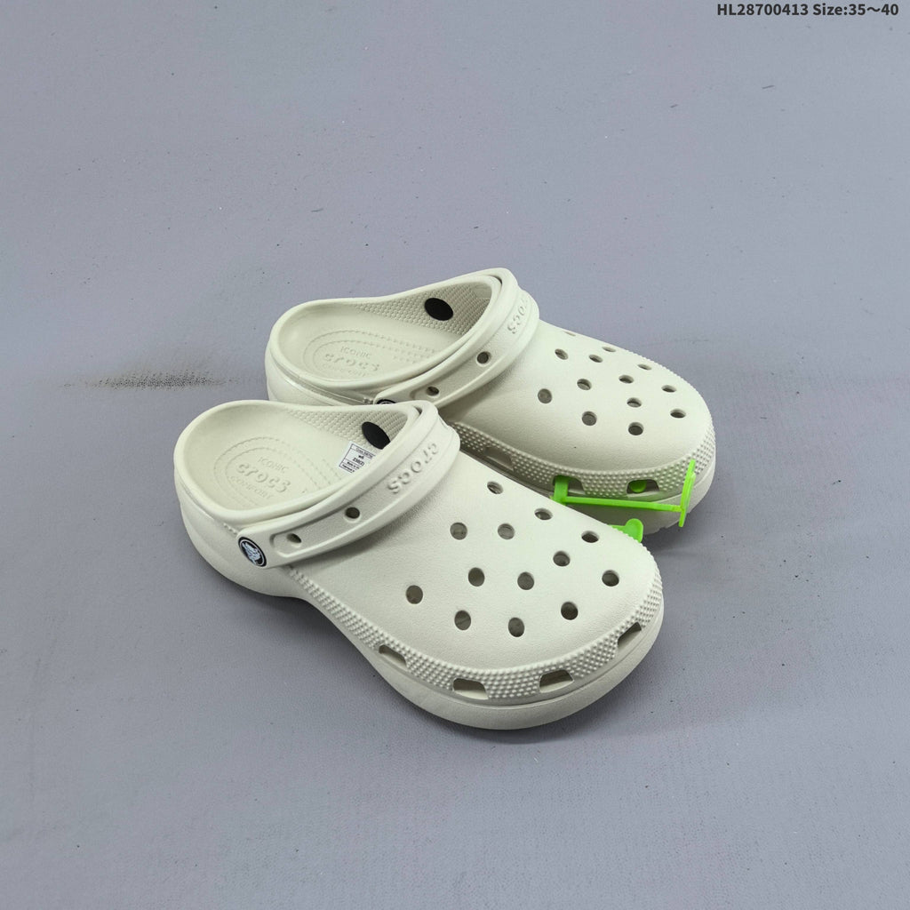 Crocs Classic Clog Platform in White and Black