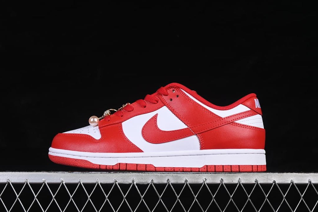 Nike Dunk Low Red and White Sneakers DD1873-116