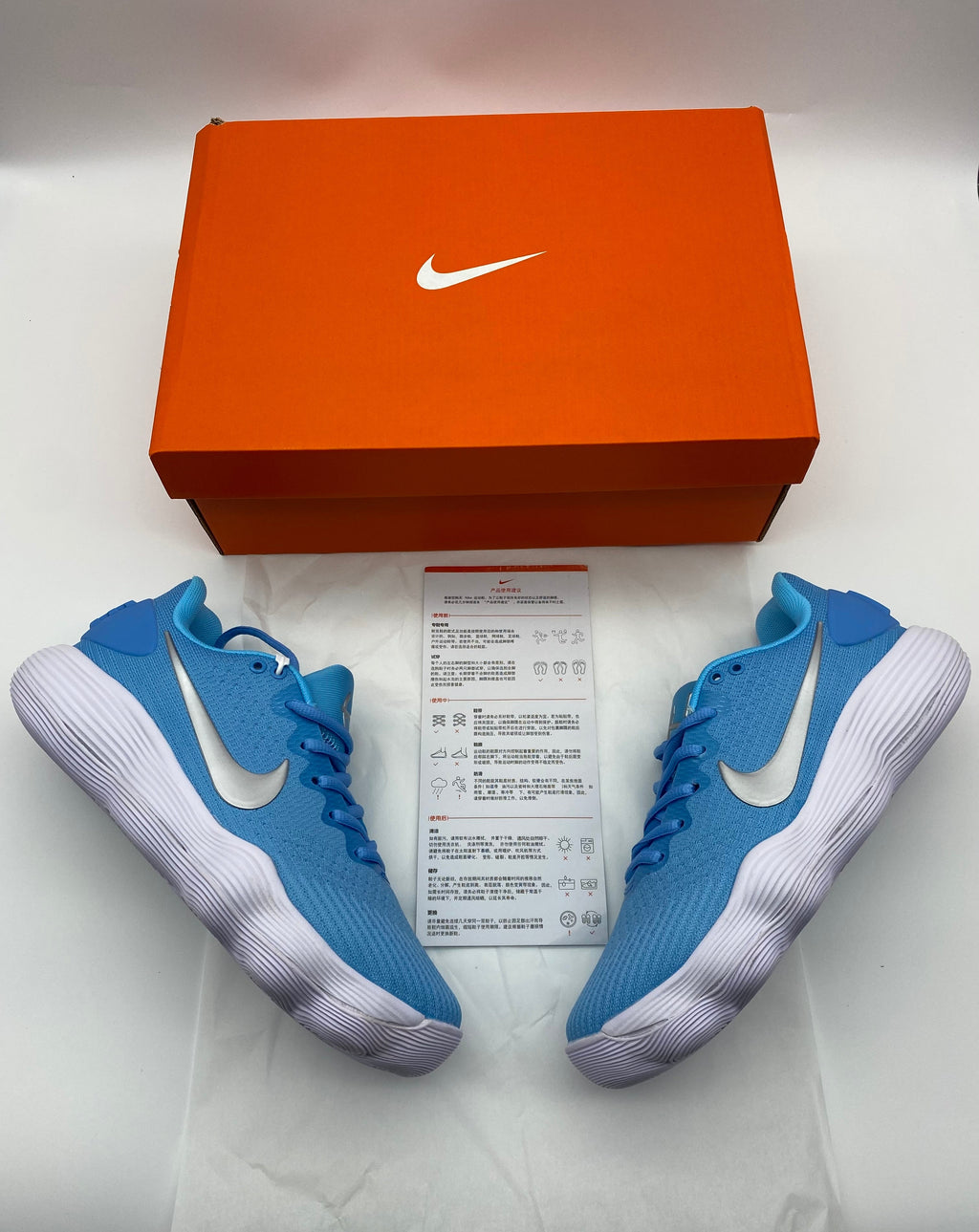 Nike Blue and White Basketball Sneakers