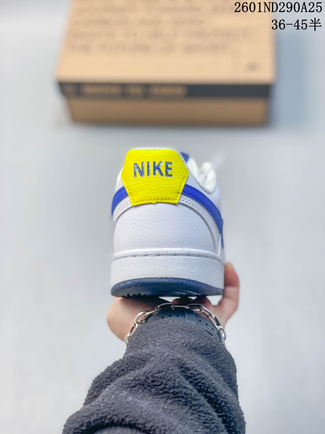 Nike Court Vision Low White Blue Yellow Sneakers 2601ND290A25