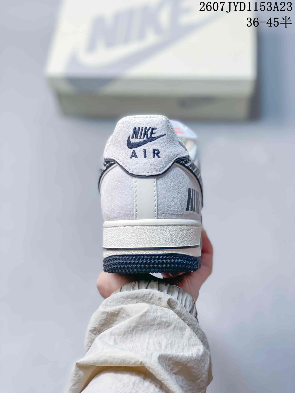 Nike Air Force 1 '07 Low White Navy Sneakers 2607 JYD1153A23