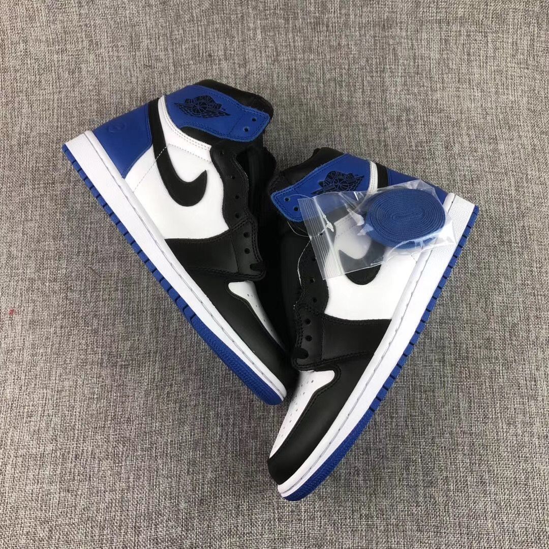 Jordan 1 Retro Fragment Black White Blue Sneakers 716371-040