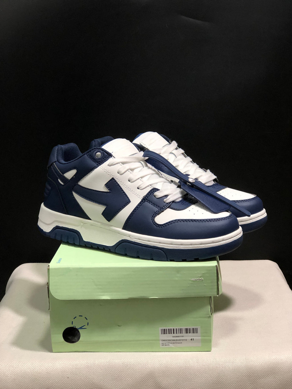 Off-White Out Of Office Low-Top Sneakers Navy White
