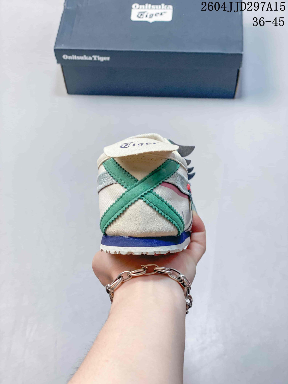 Onitsuka Tiger Mexico 66 Slip-On Sneakers Cream Green