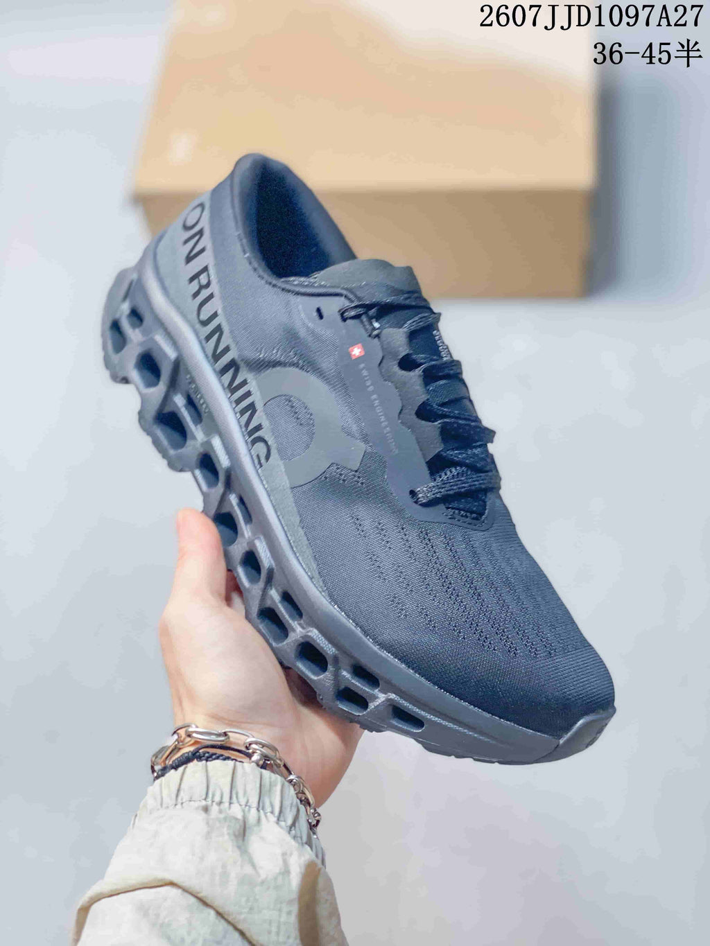 On Cloudmonster 3 Dark Gray Running Sneakers JJD1097A27