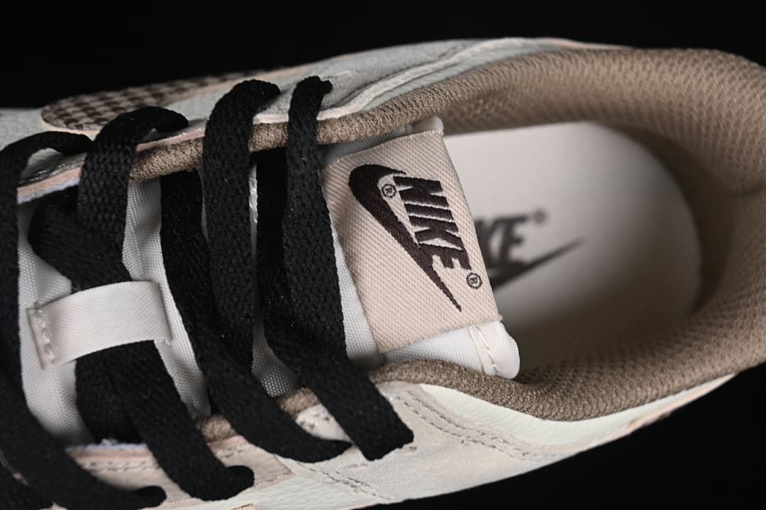 Nike SB Dunk Low Cream Houndstooth Swoosh Sneakers