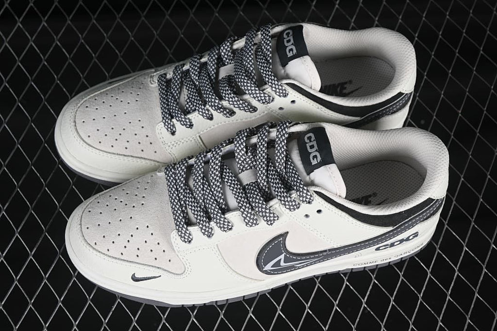 Nike SB Dunk Low CDG Off-White and Grey Sneakers