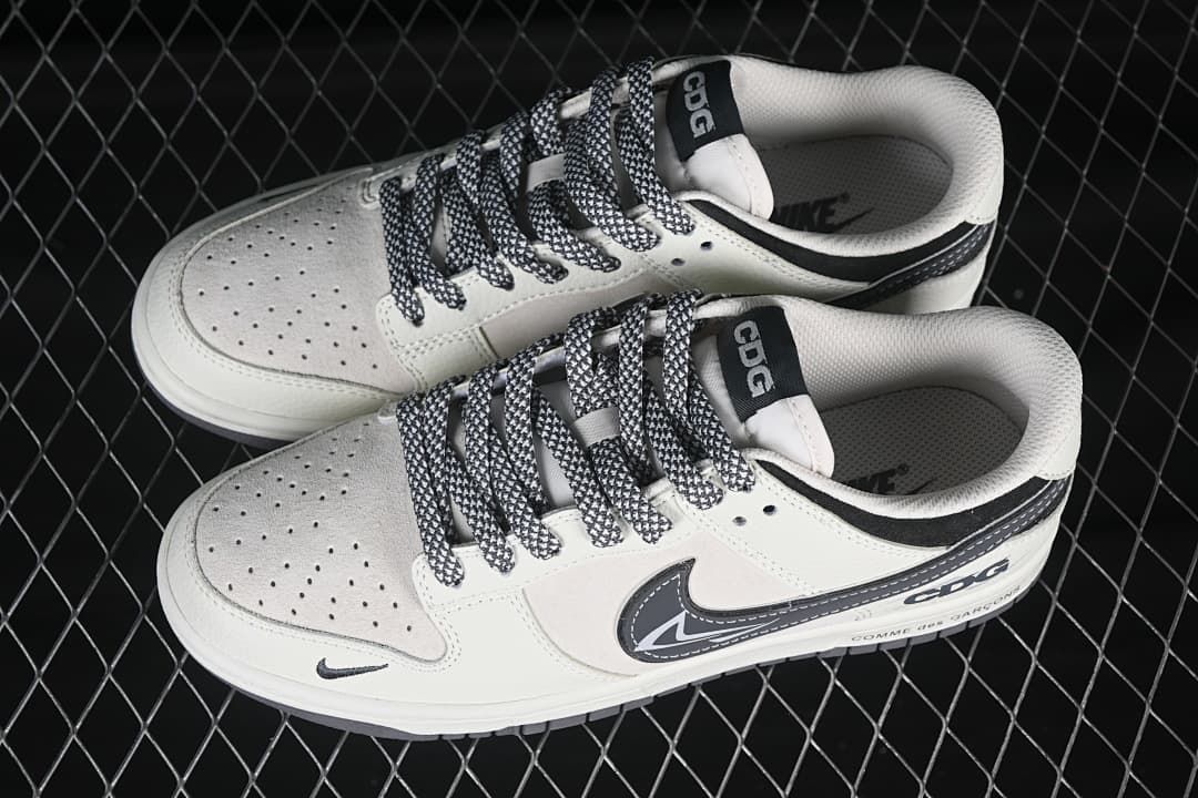 Nike SB Dunk Low CDG Off-White and Grey Sneakers